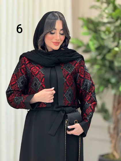 ست کت طرح دار و سارافون