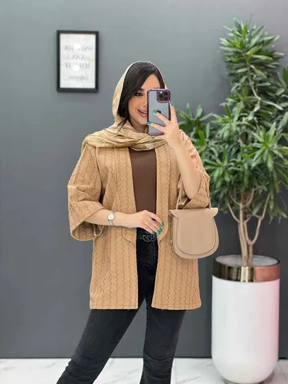 مانتو کوک دوزی آستین پاکتی