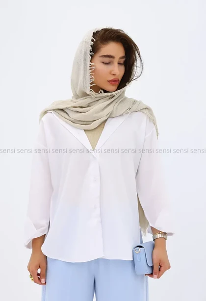 شومیز سفید کد1002594