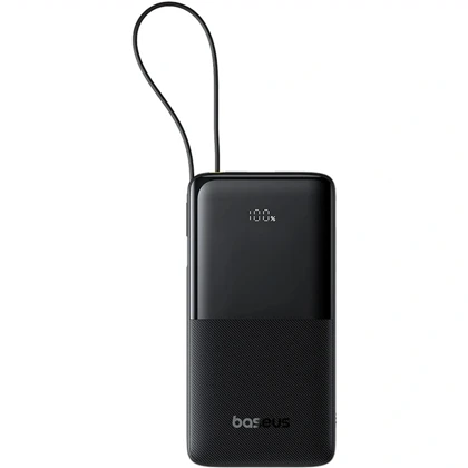پاوربانک 10000 میلی‌آمپر USB و تایپ‌سی با کابل تایپ‌سی 20 وات بیسوس Baseus PPBD2-1W20 / P10077101113