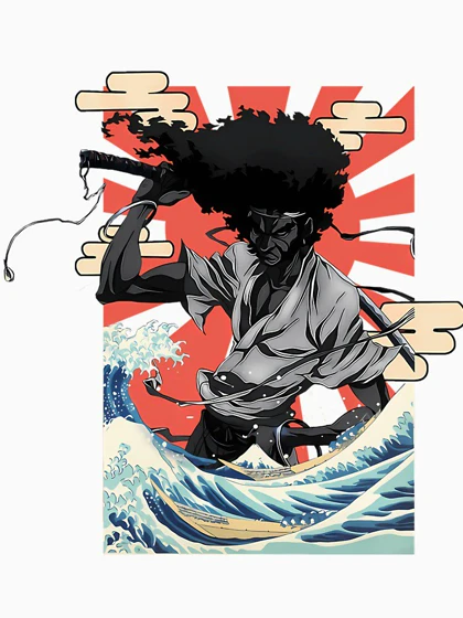 تیشرت لانگ انیمه AFRO SAMURAI افرو سامورایی Afro Samurai #c70 کد 186391