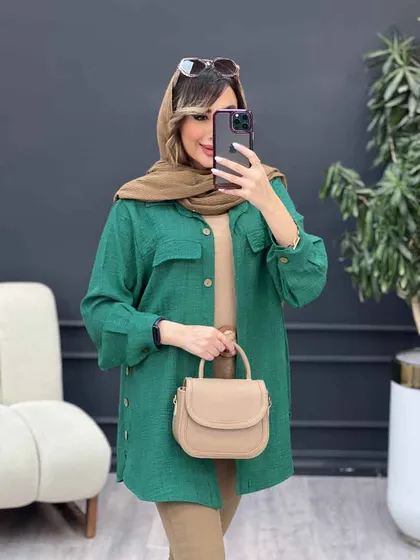 مانتو بغل سه دکمه آیلار
