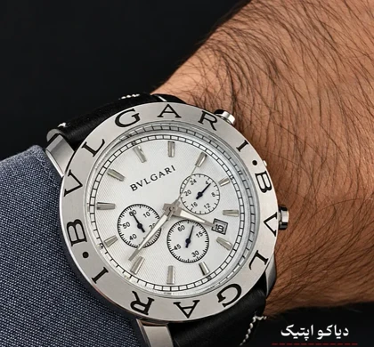 ساعت مچی مردانه سه موتور برند بولگاری مدل DO1346 چرمی