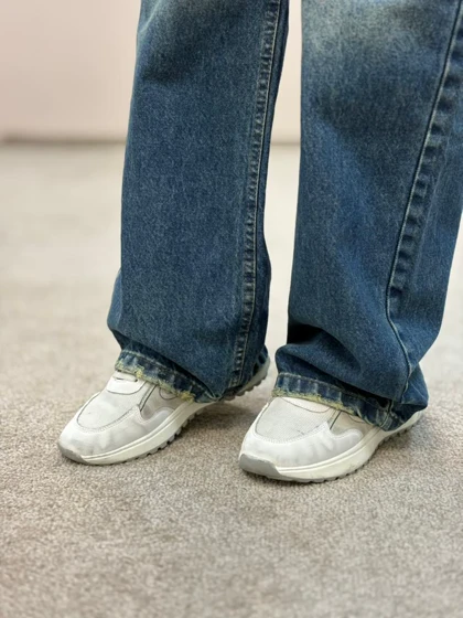 شلوار جین بگ آبی فشن 6114