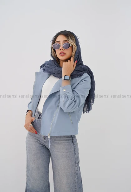 ترنچ کت زیپ کج کد1004350