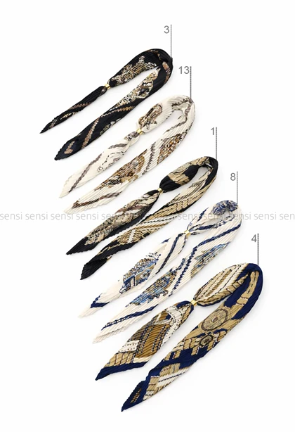 دستمال گردن طرح دار پلیسه کد1005458