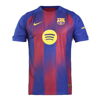 تیشرت فوتبالی پلیری بارسلونا مدل Nike-2025-26 آبی قرمز