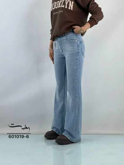 شلوار بوتکات جین آبی
