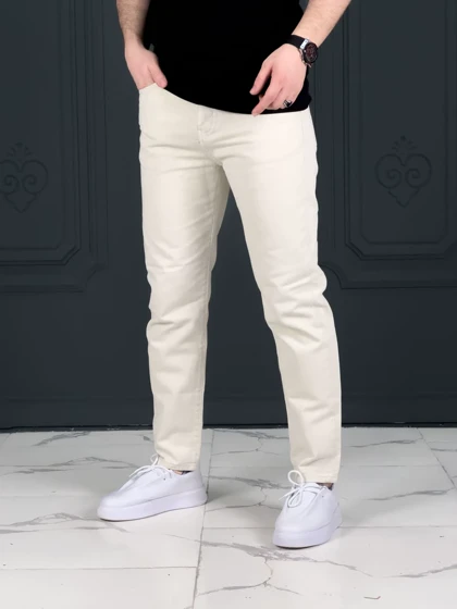 شلوارجین 39901 FEAR OF GOD کرم