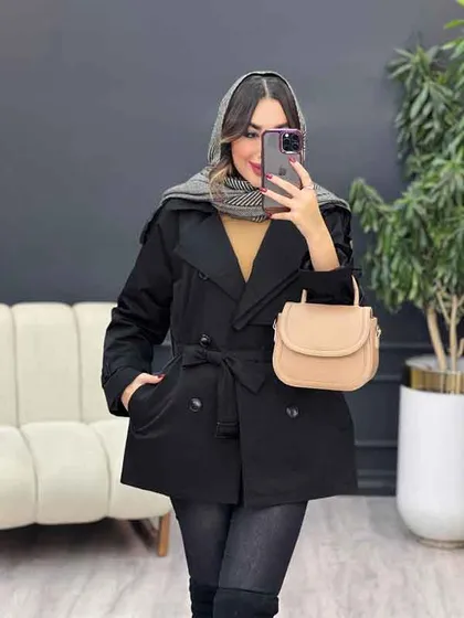 بارانی یقه دوبل شش دکمه