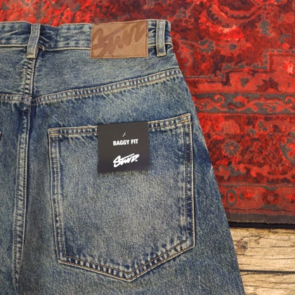 شلوار جین بالون فیت یونیسکس pull & bear کد 350 سایز 28
