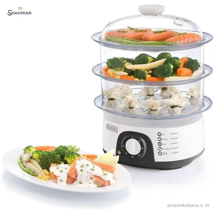 بخارپز 3 طبقه بلک اند دکر مدل BLACK and DECKER HS6000