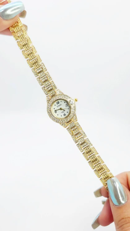 ساعت مچی زنانه مجلسی EHHE نگین‌دار با موتور کوارتز