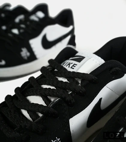 کفش کتانی مردانه و زنانه سفید مشکی نایک NIKE jordan Vodoo