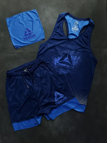 ست رکابی و شلوارک + اسکارف ریبوک با 5 رنگ