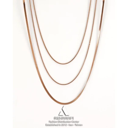 گردنبند سه لاین هرینگبون Herringbone Chain Necklace