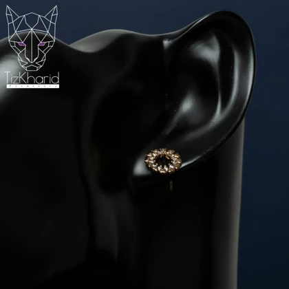 گوشواره دایره نگین‌دار ژوپینگ