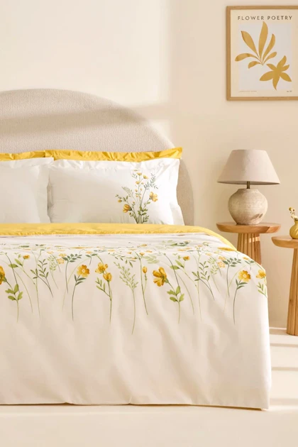 سرویس روتختی دو نفره Karaca Home مدل Cerial پنبه - زرد