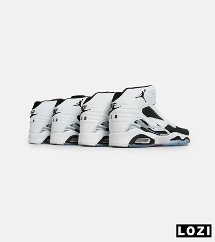 کفش کتانی ساق‌دار مردانه سفید مشکی Nike air jordan 6