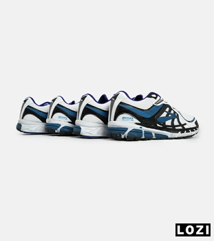 کفش کتانی بزرگ پا سفید آبی مشکی BROOKS adrenaline gts 22