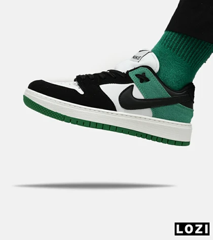 کفش کتانی مردانه مشکی سفید سبز نایک NIKE SB