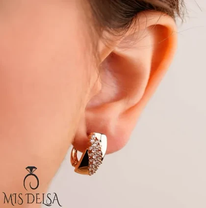 گوشواره ژوپینگ وسط نگین