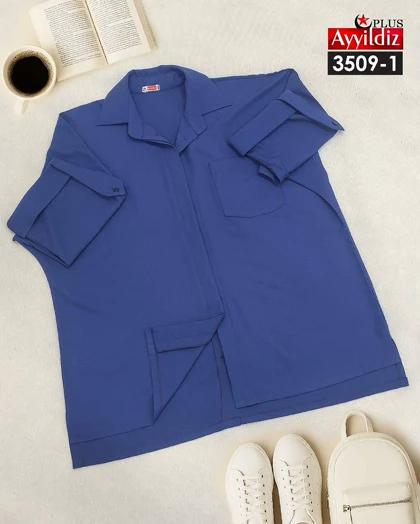شومیز/ مانتو زنانه سایز بزرگ کد 3509