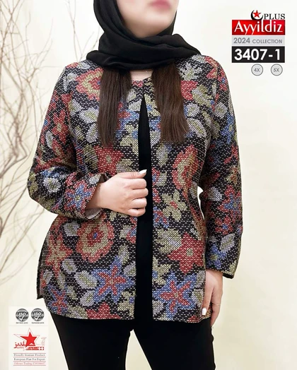 کت مجلسی زنانه سایز بزرگ کد 3407
