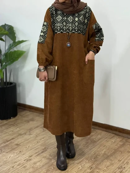 پیراهن مانتویی پاییزه آوان