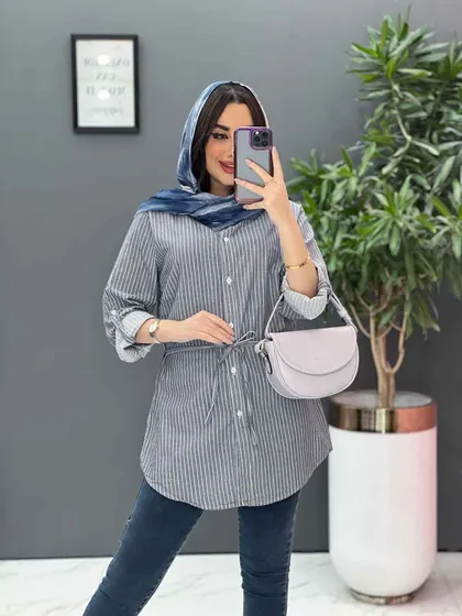 مانتو نخی راه راه