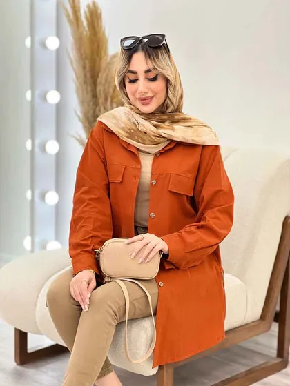 مانتو جیب نما بغل زیپ