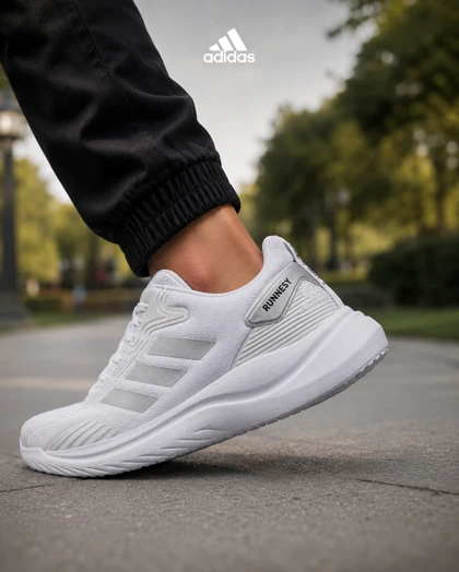 خرید کتانی آدیداس رونسی سفید مردانه و زنانه Adidas مدل 9110