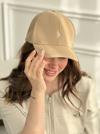 کلاه بیسبالی کتان کرم