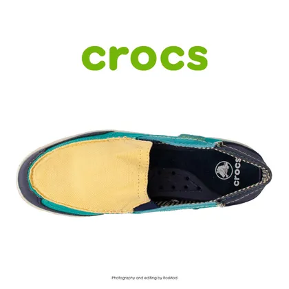 لوفر زنانه کراکس - Crocs Walu Express Buttercup/Tropical Teal