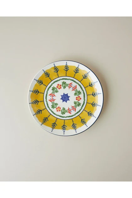 بشقاب کیک English Home مدل Talavera Glow - سفید