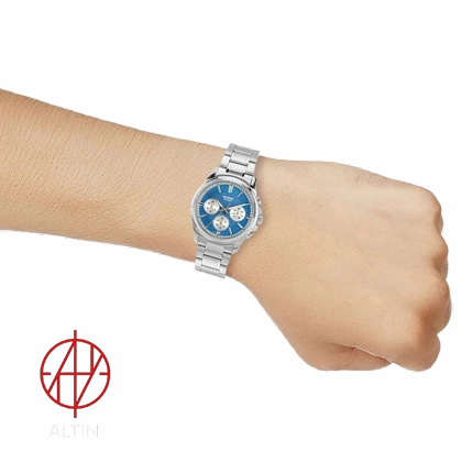 ساعت مچی مردانه کاسیو (Casio) مدل MTP-1375D-2A2VDF (تمام استیل، صفحه آبی، طراحی Multi-Hand)