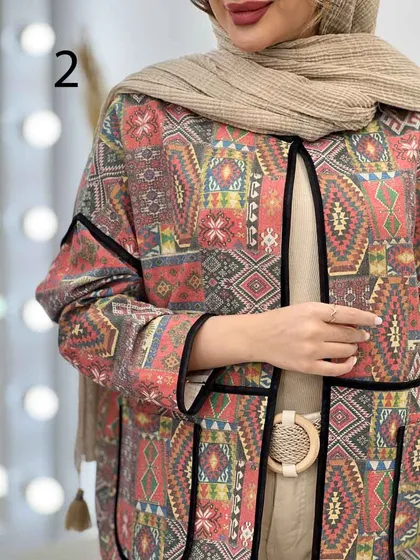 مانتو نوار دوزی برش‌دار