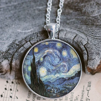 گردنبند دخترانه و پسرانه شبهای پرستاره ونگوگ