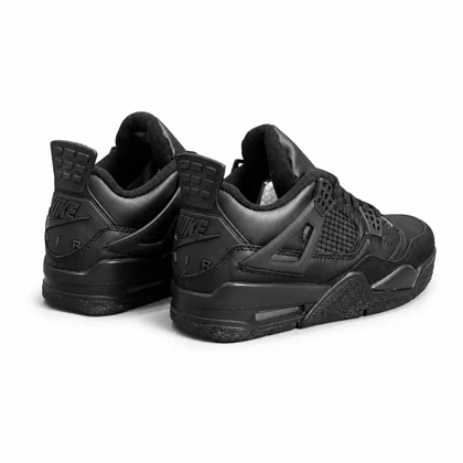کفش کتانی ست زنانه مردانه و بزرگ پا مدل جردن4 مشکی تمام Jordan 4