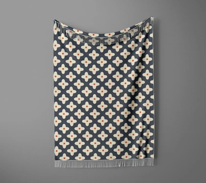 شال مبل ریش دار sofa shawl 245