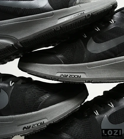 کفش کتانی بزرگ پا مشکی زیر طوسی NIKE zoom