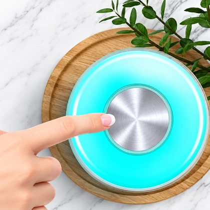 چراغ خواب لمسی مدل C107 شارژی با نور LED چند رنگ