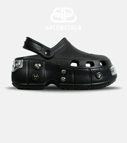 صندل مردانه مشکی BALENCIAGA crocs مدل 6938