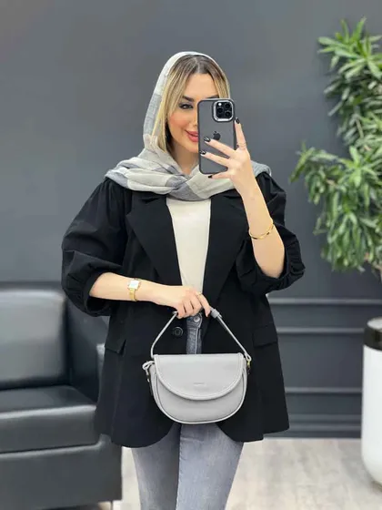مانتو لینن تک دکمه