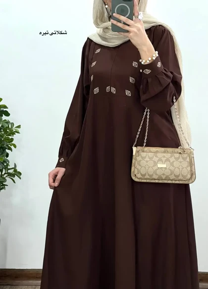 مانتو عبایی گلدوزی محنا 2