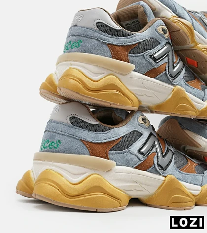 کفش کتانی مردانه و زنانه آبی زرد NEW BALANCE 9060 مدل 5239