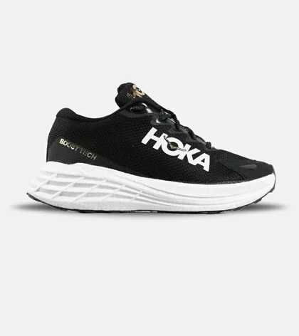 کفش کتانی طوسی مشکی سفید HOKA