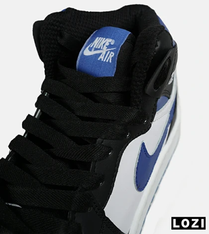 کفش کتانی ساق‌دار مردانه و زنانه مشکی سفید آبی NIKE jordan 1 مدل 7695