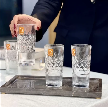 لیوان اسموتی طرحدار بلند DELI