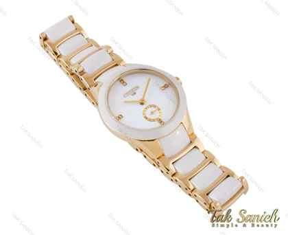 ساعت سیتی زن VIP زنانه بند سرامیکی سفید Citizen-4008-L